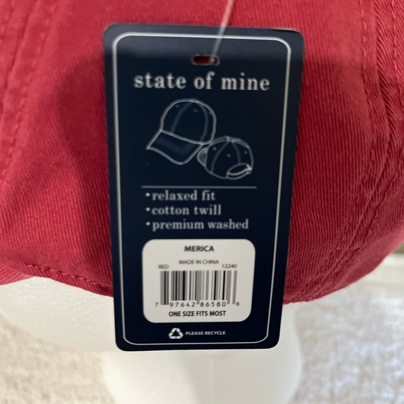 nwt ‘Merica hat brick red by state of mine one size - Picture 3 of 7